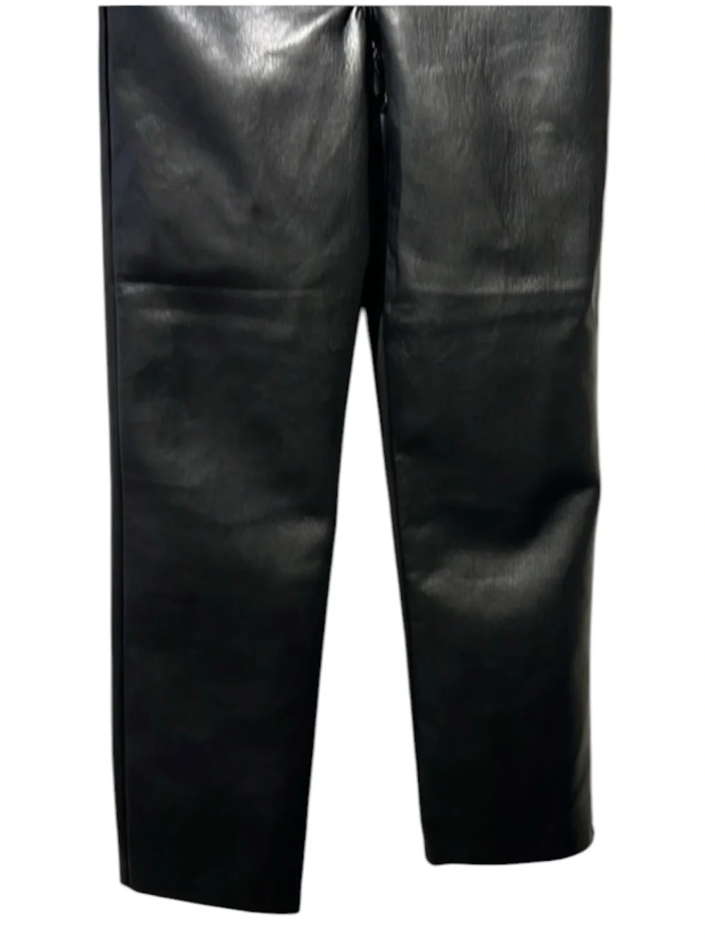 WILFRED Melina High-Rise Faux Leather Straight-Leg Pants in Black Size 6 — NWT!